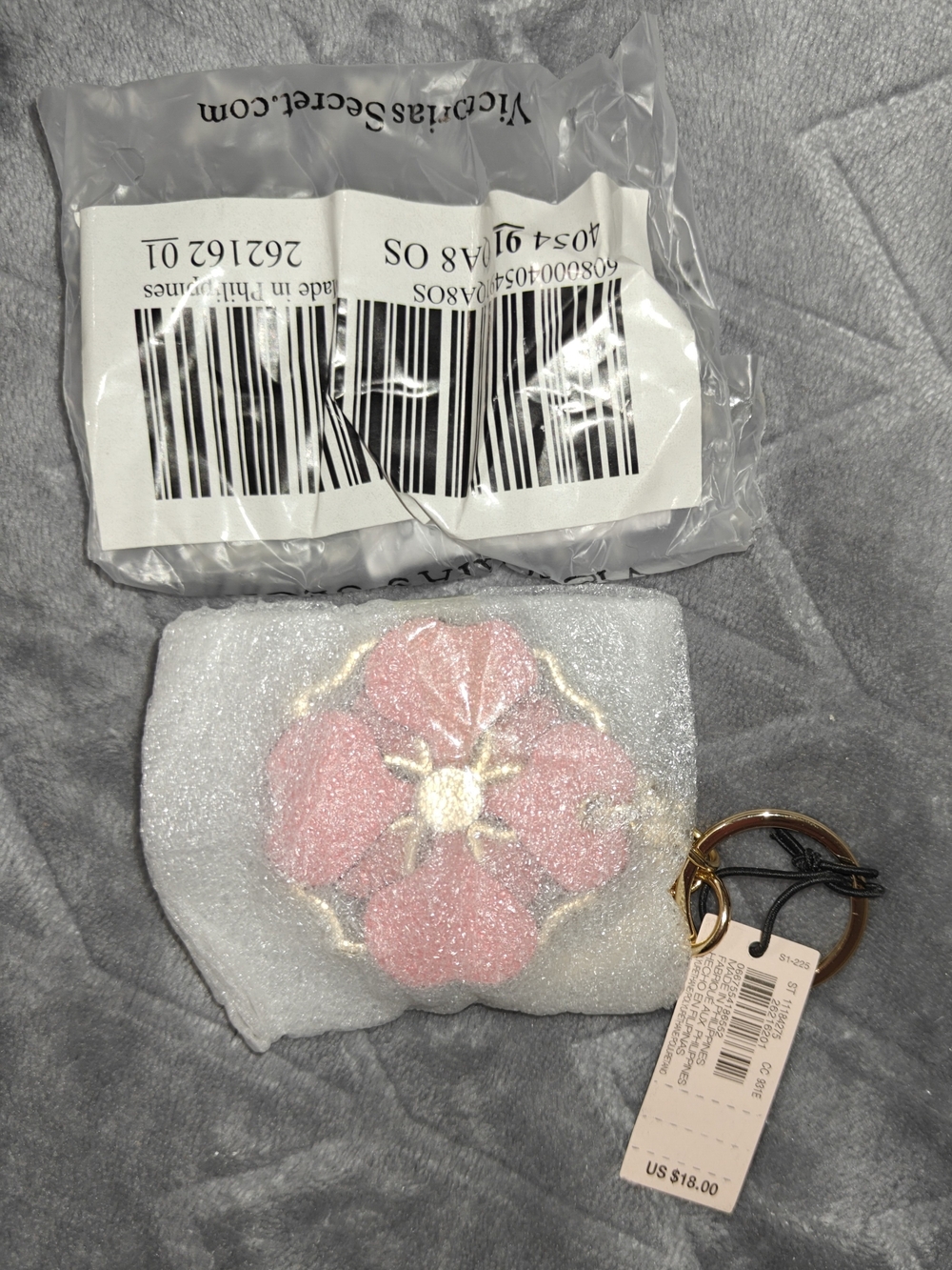 Victoria's Secret Pink Floral Keychain
